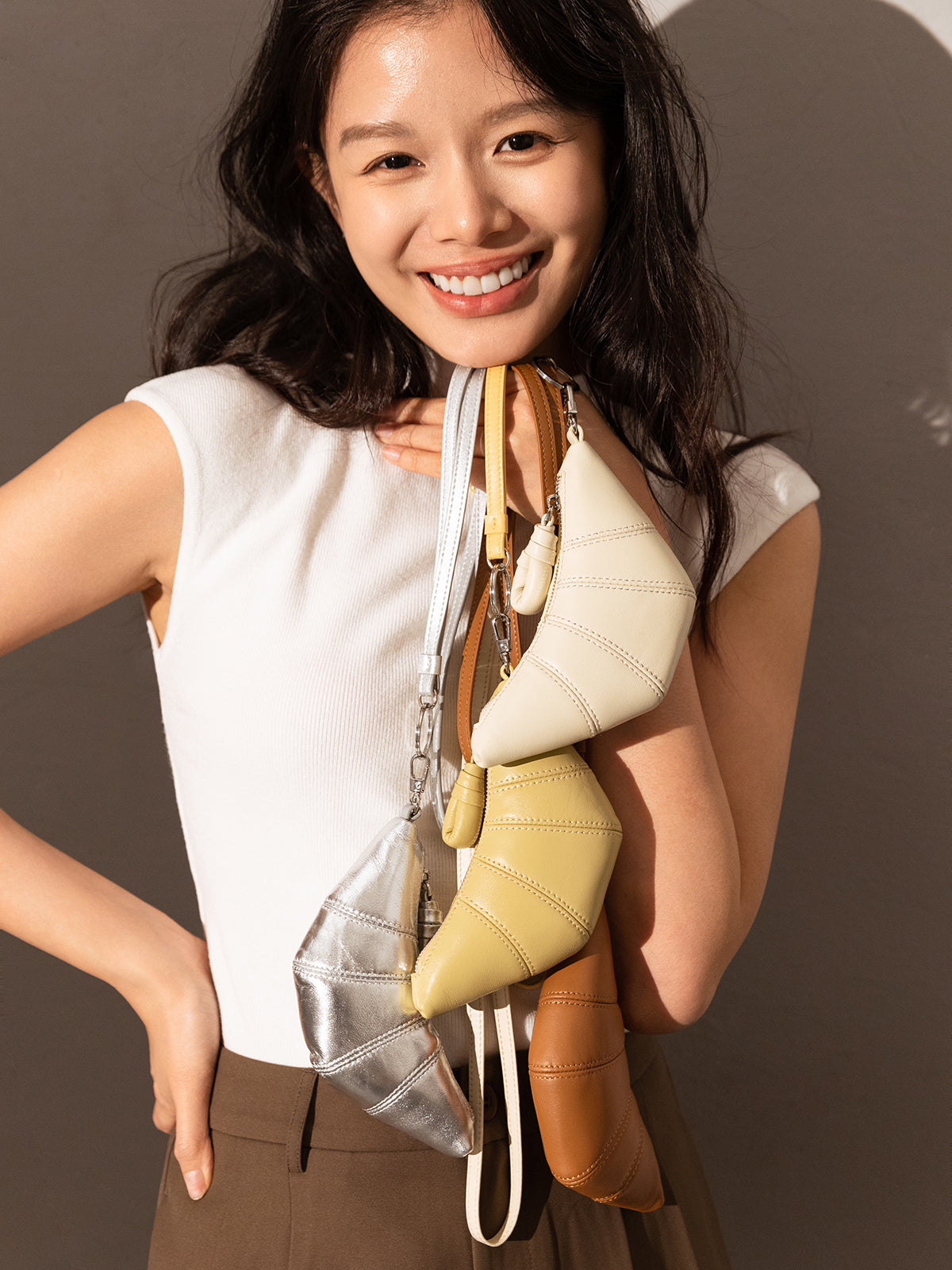 croissant clutch bag charm all 1