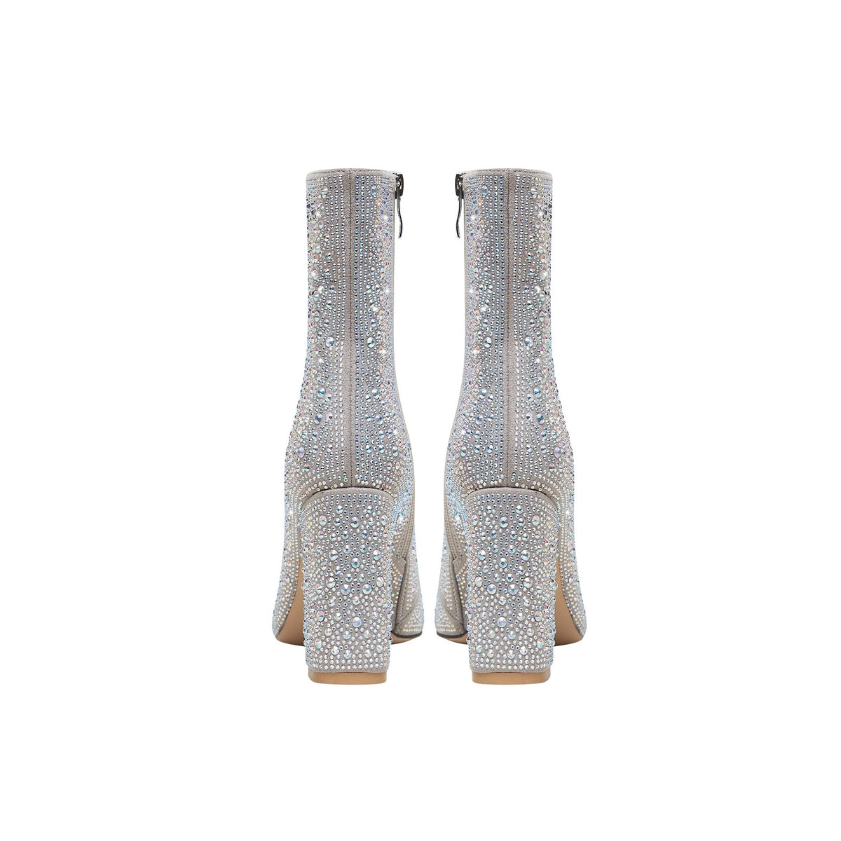 Crystal Embellished Pointed Toe Ankle Boots