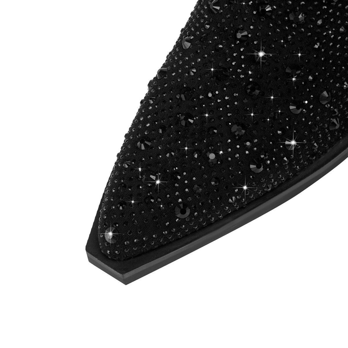 Crystal Embellished Western Mid Calf Cowboy Boots