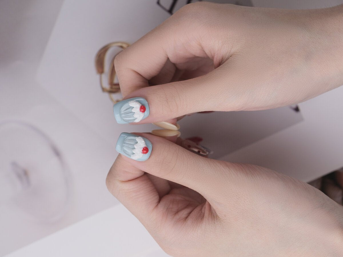 Cupcake Party 3D Cupcake Press-On Nails