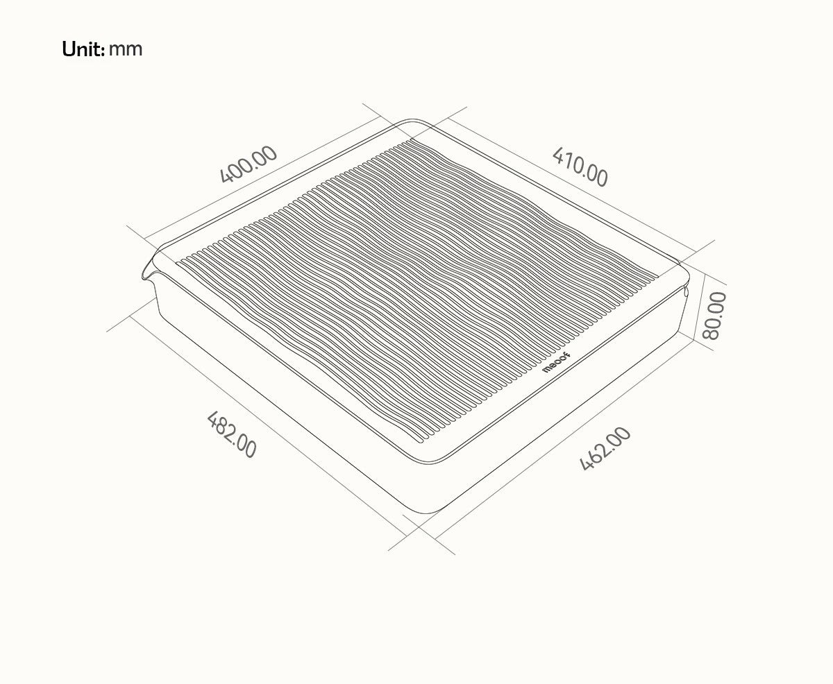 Curved Wave Cat Litter Trapping Mat with Non - Slip Base