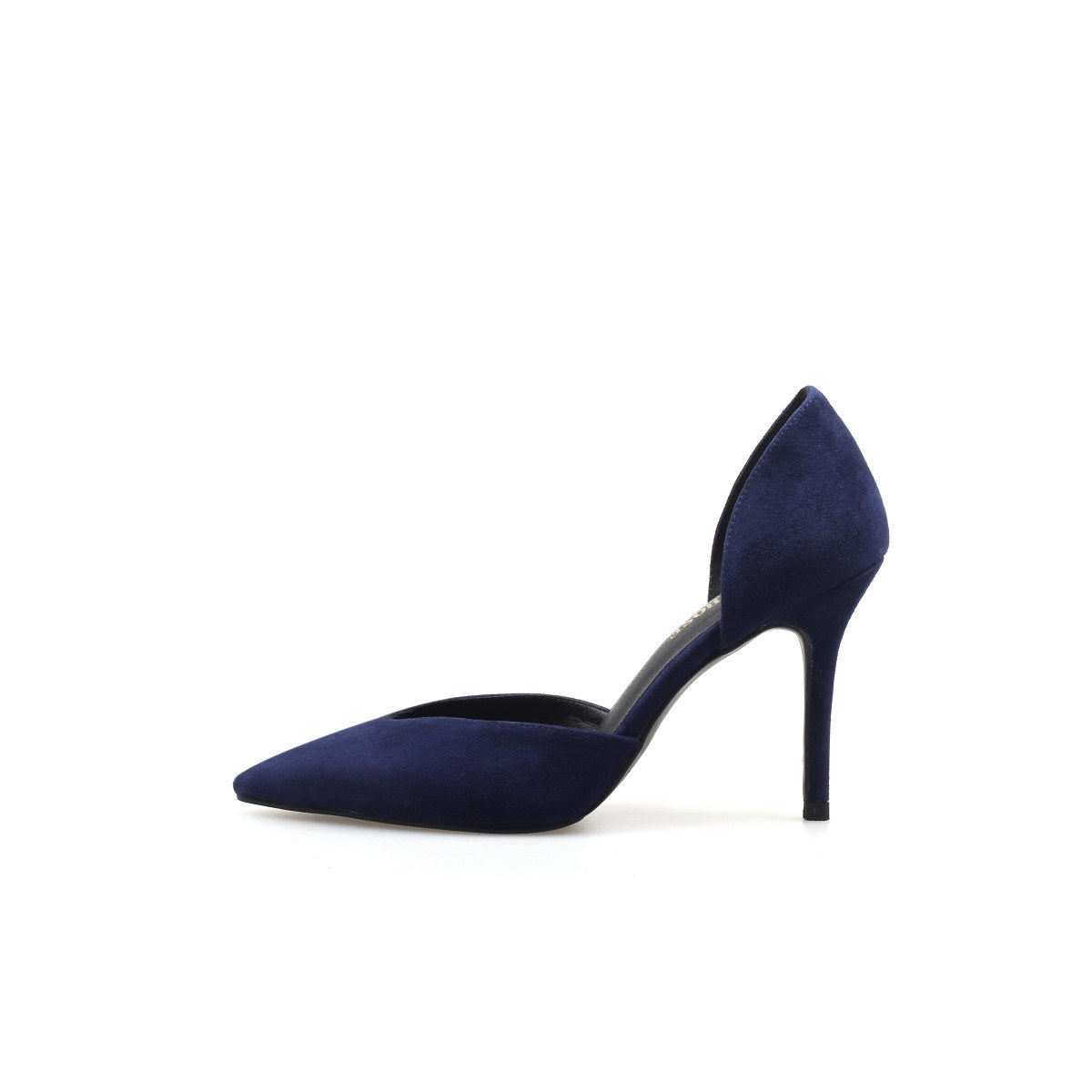 cut out leather stiletto pumps all navy 1