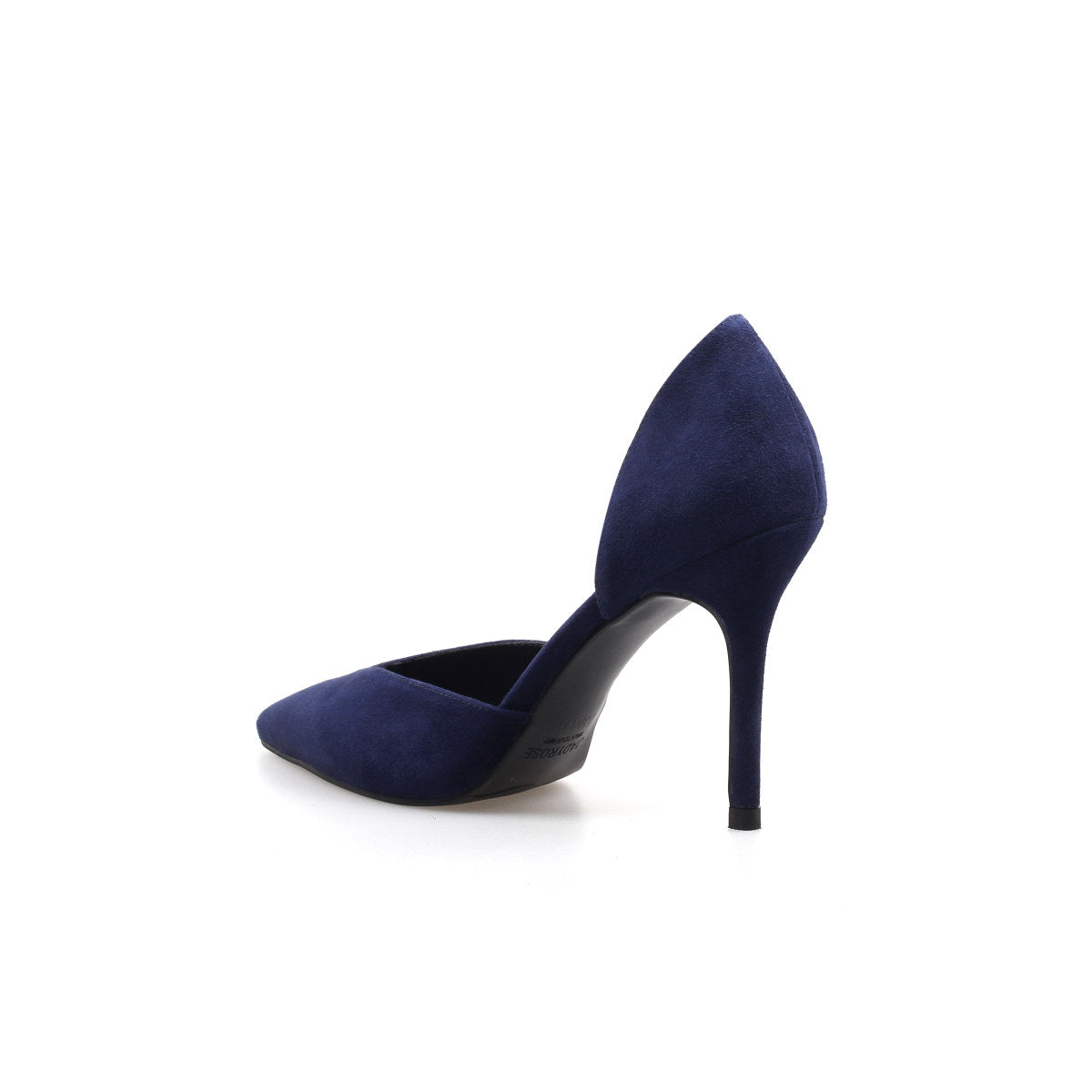 cut out leather stiletto pumps all navy 3