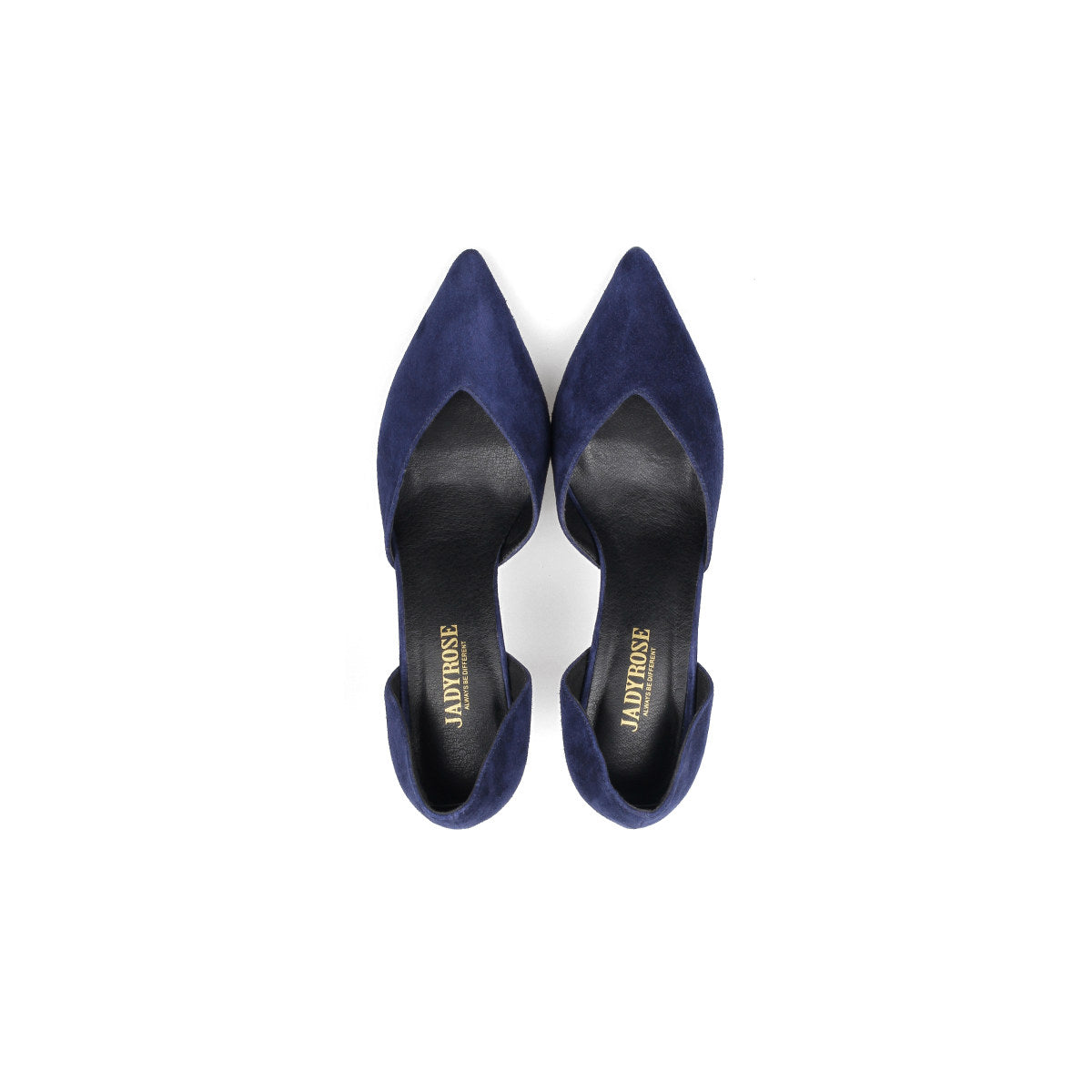 cut out leather stiletto pumps all navy 4