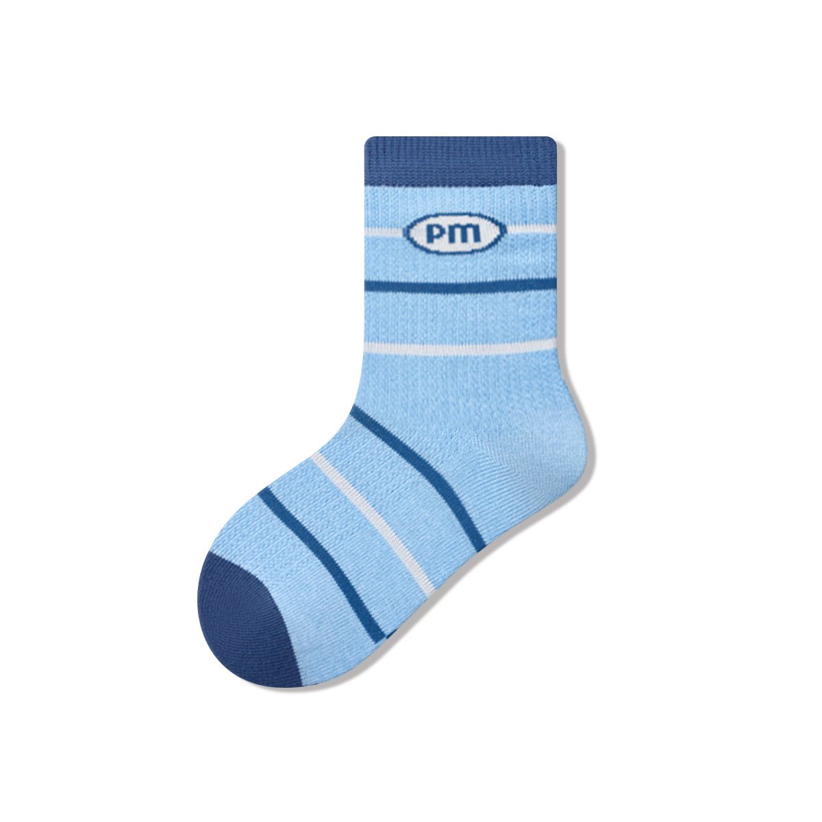 Cute Blue Children's Crew Socks – All - Season 5 - Pair Cartoon & Stripe Set