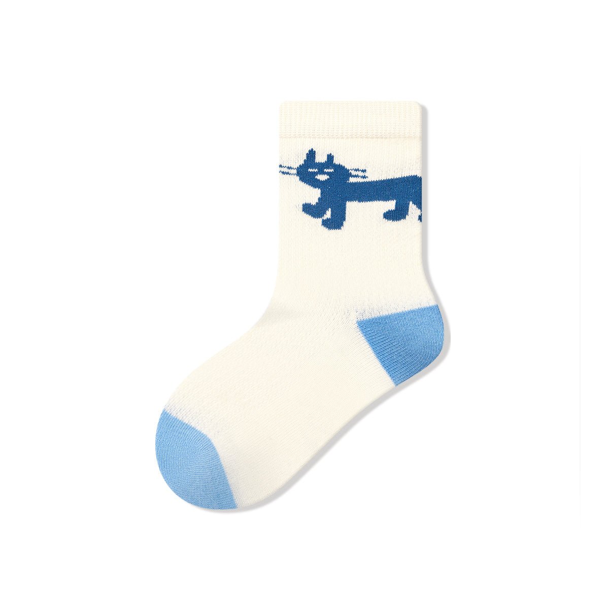 Cute Blue Children's Crew Socks – All - Season 5 - Pair Cartoon & Stripe Set