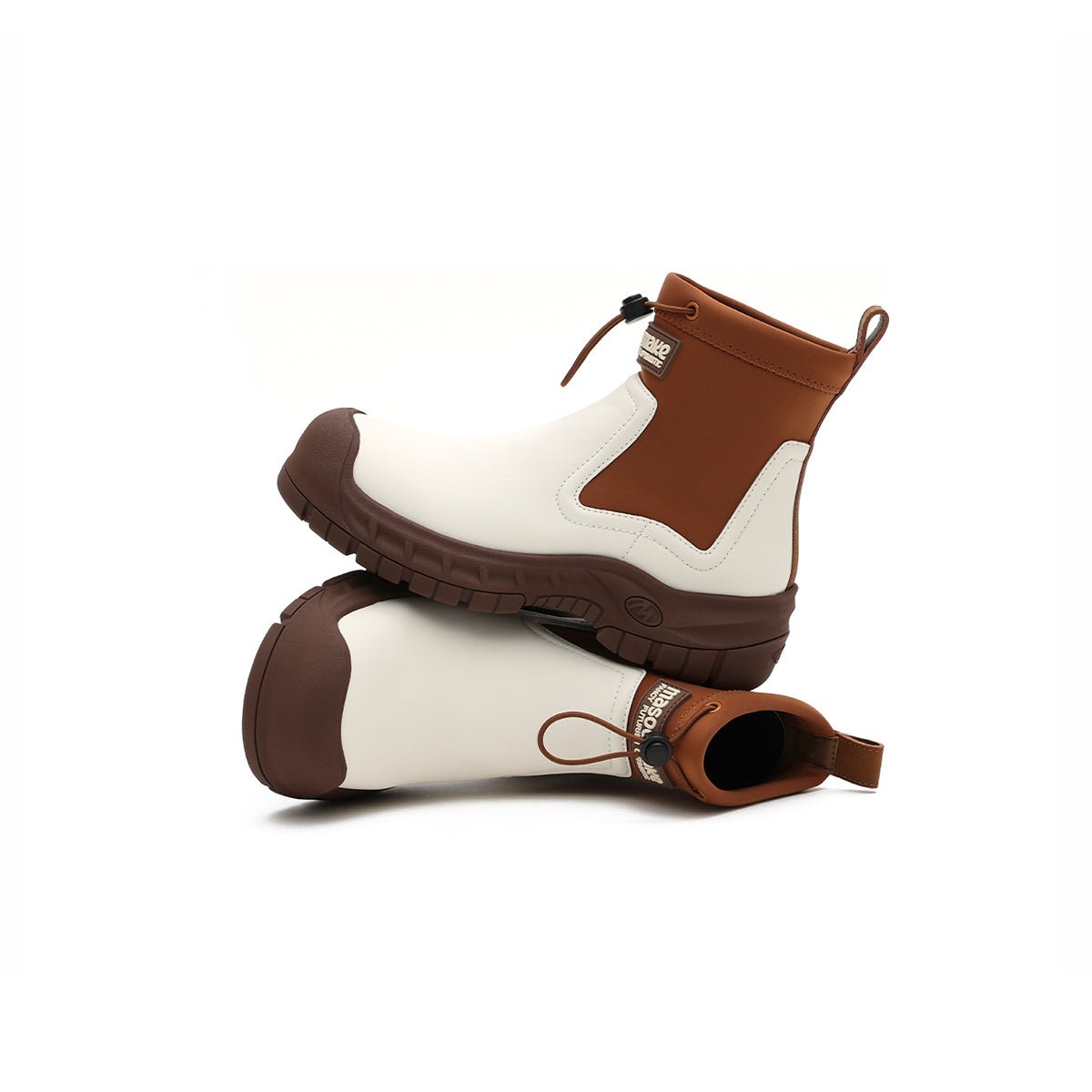 cute chunky platform chelsea ankle boots in british style all brown 3