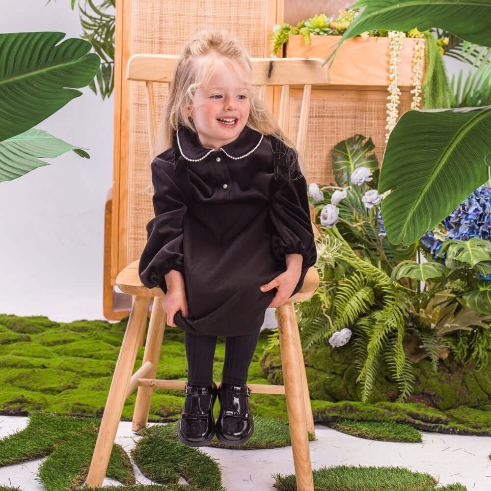 cute girls soft sole patent black t bar school shoes all black 6