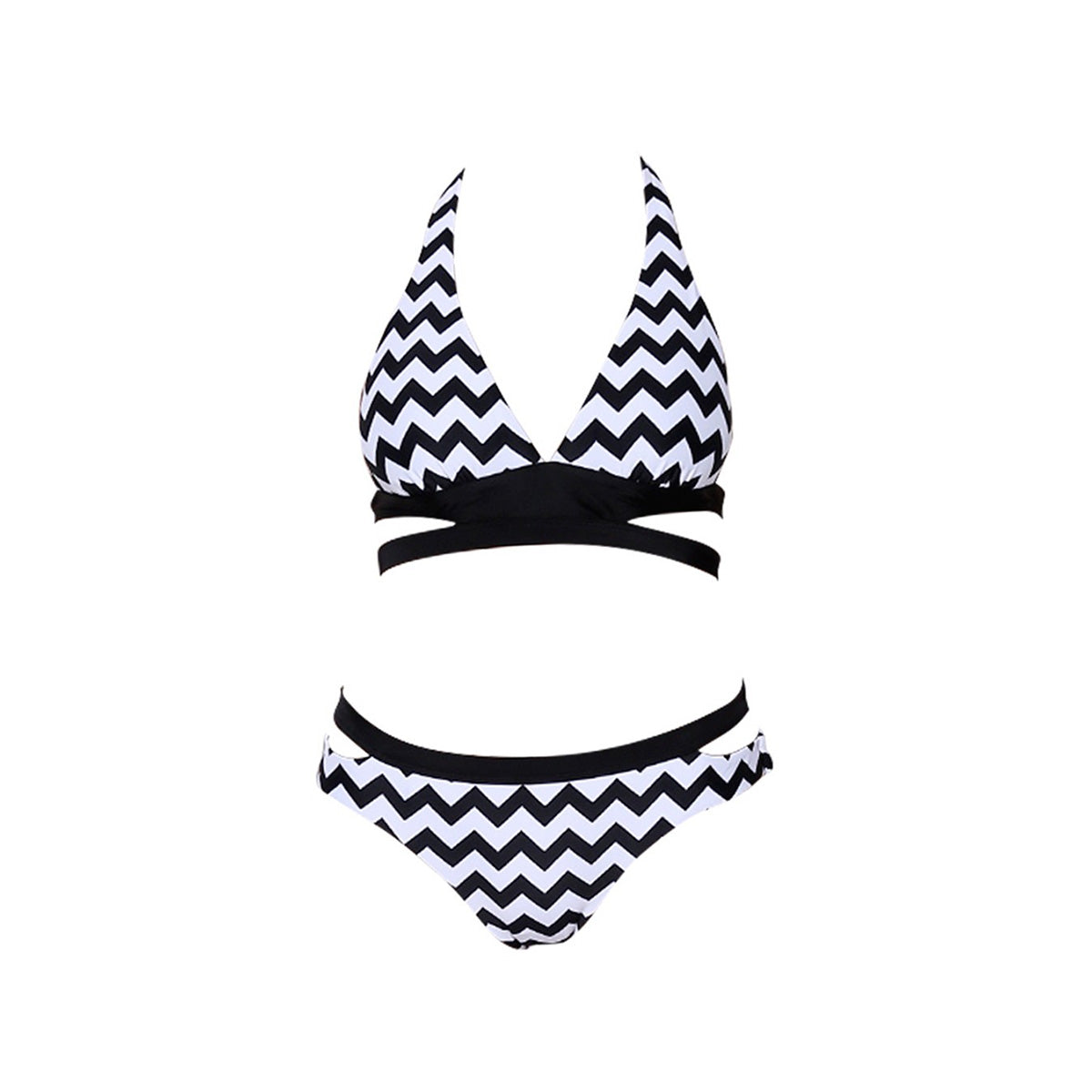 daring retro cutout bikini set all stripe 4