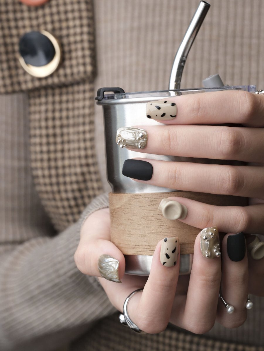 Dark Night Baddie Chrome Press-On Nails