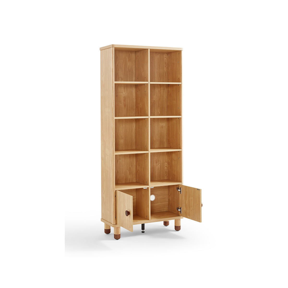 dear bear kids oak storage bookshelf 10 grid oak 4