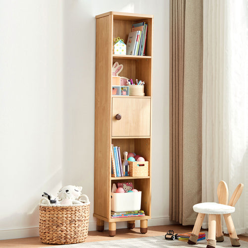 dear bear kids oak storage bookshelf 5 grid oak 1
