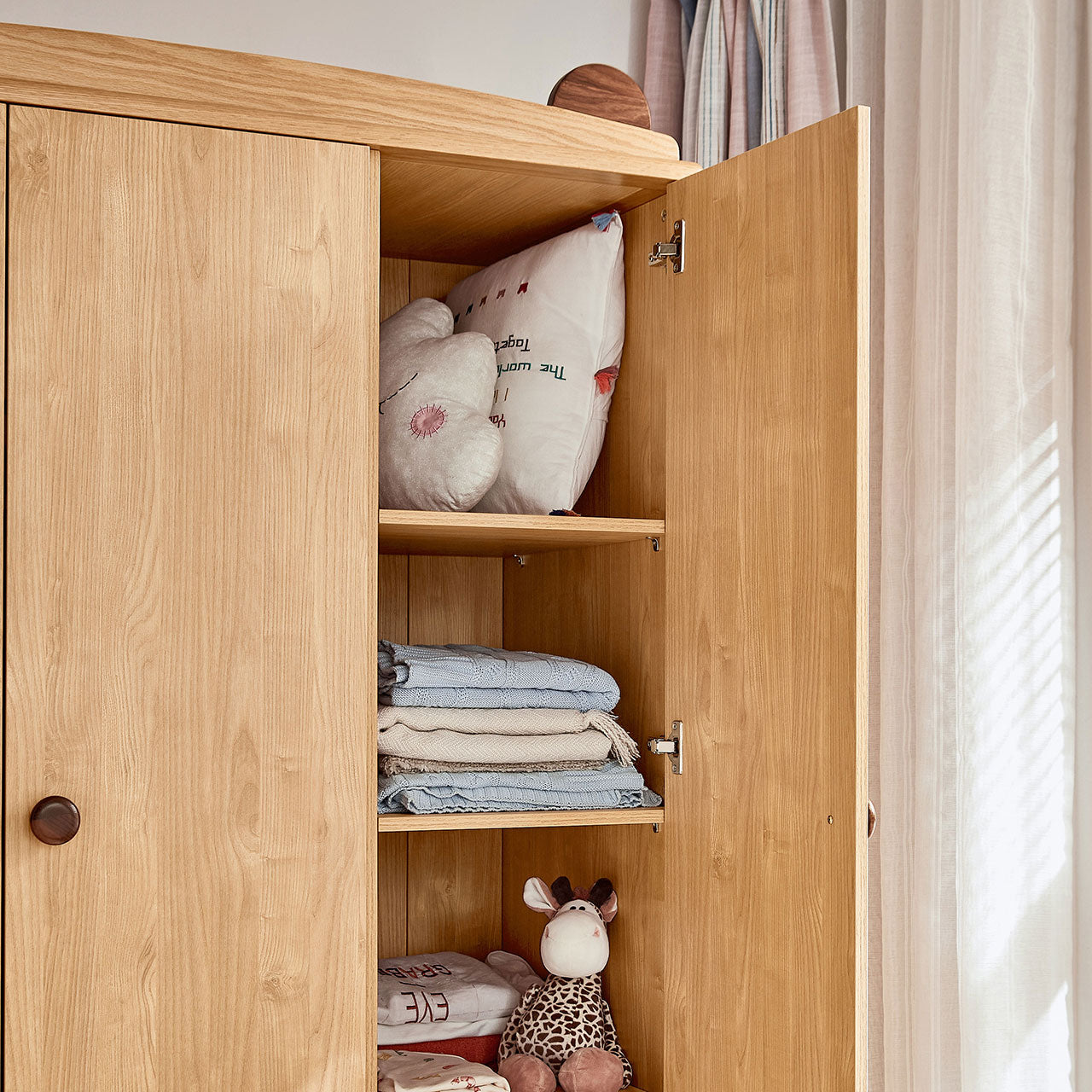 dear bear kids oak wardrobe closet all 3