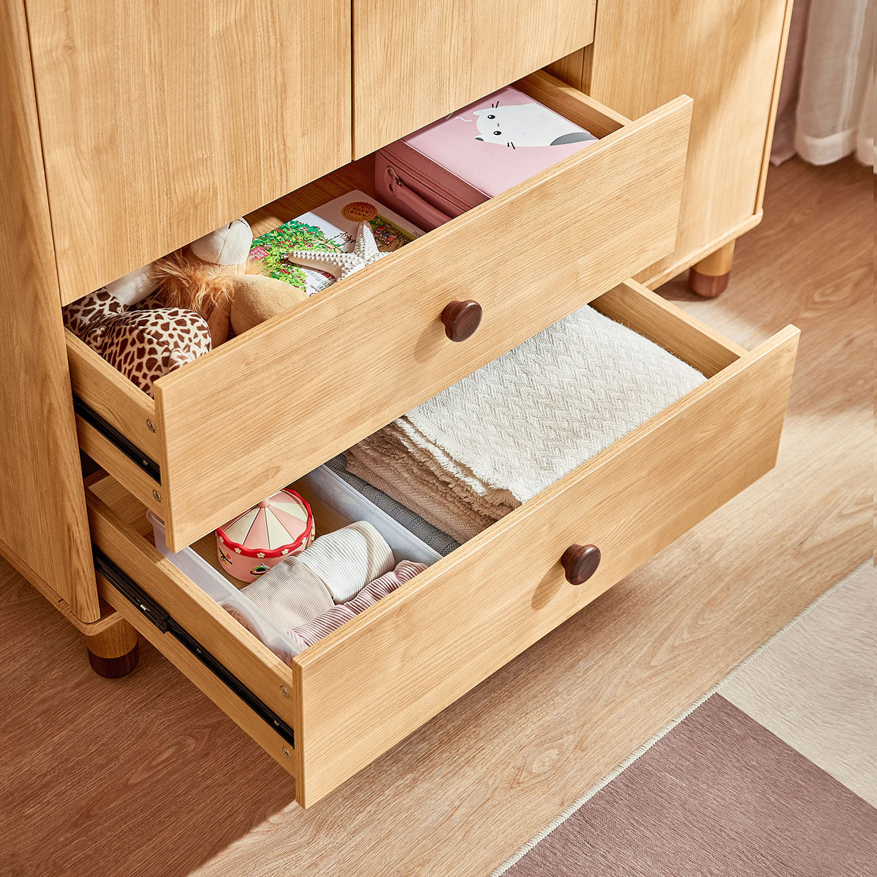 dear bear kids oak wardrobe closet all 4