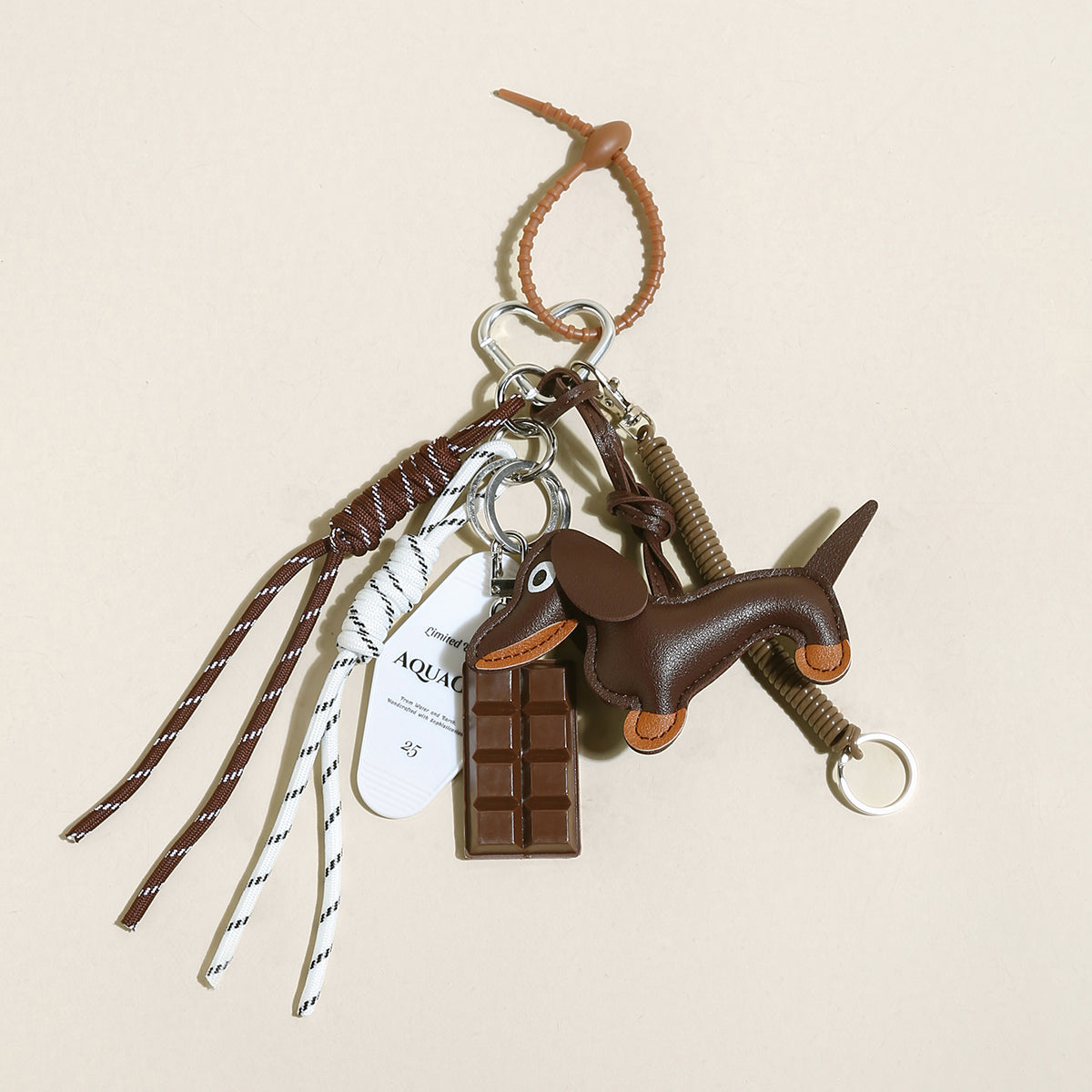 dear dachshund bag charm chocolate 1