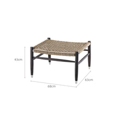 Delhi Textured Rattan Ottoman