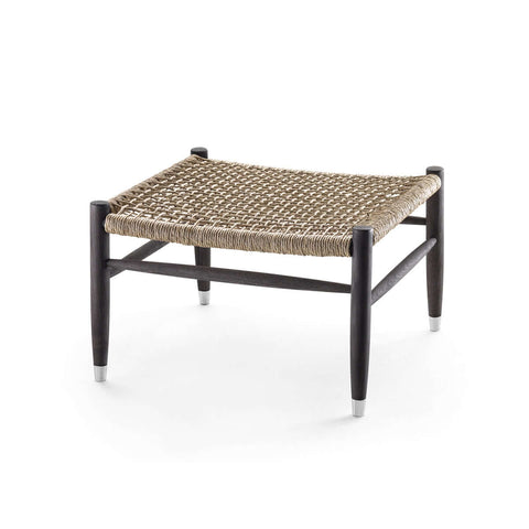 Delhi Textured Rattan Ottoman