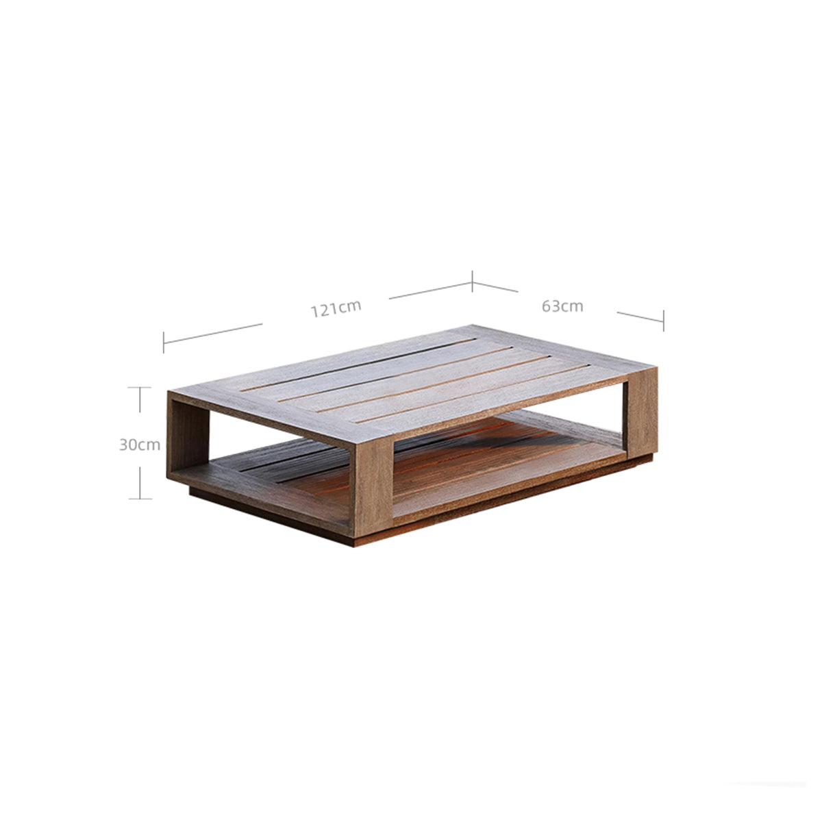 denton rustic coffee table 1.21m mocha 4