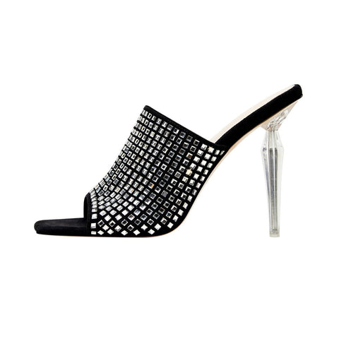 Disco Mirror Mosaic Stiletto Mules