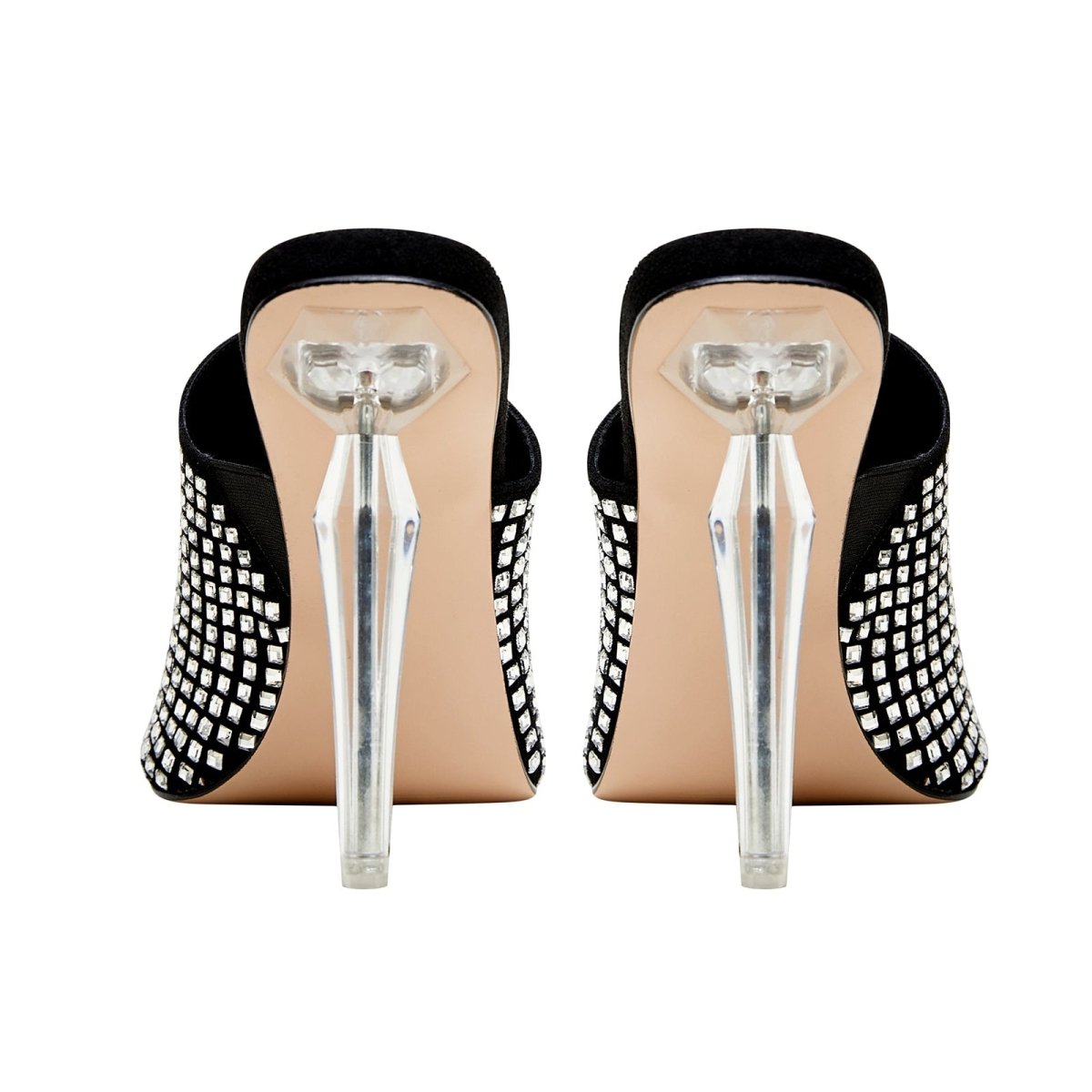 Disco Mirror Mosaic Stiletto Mules - 0cm