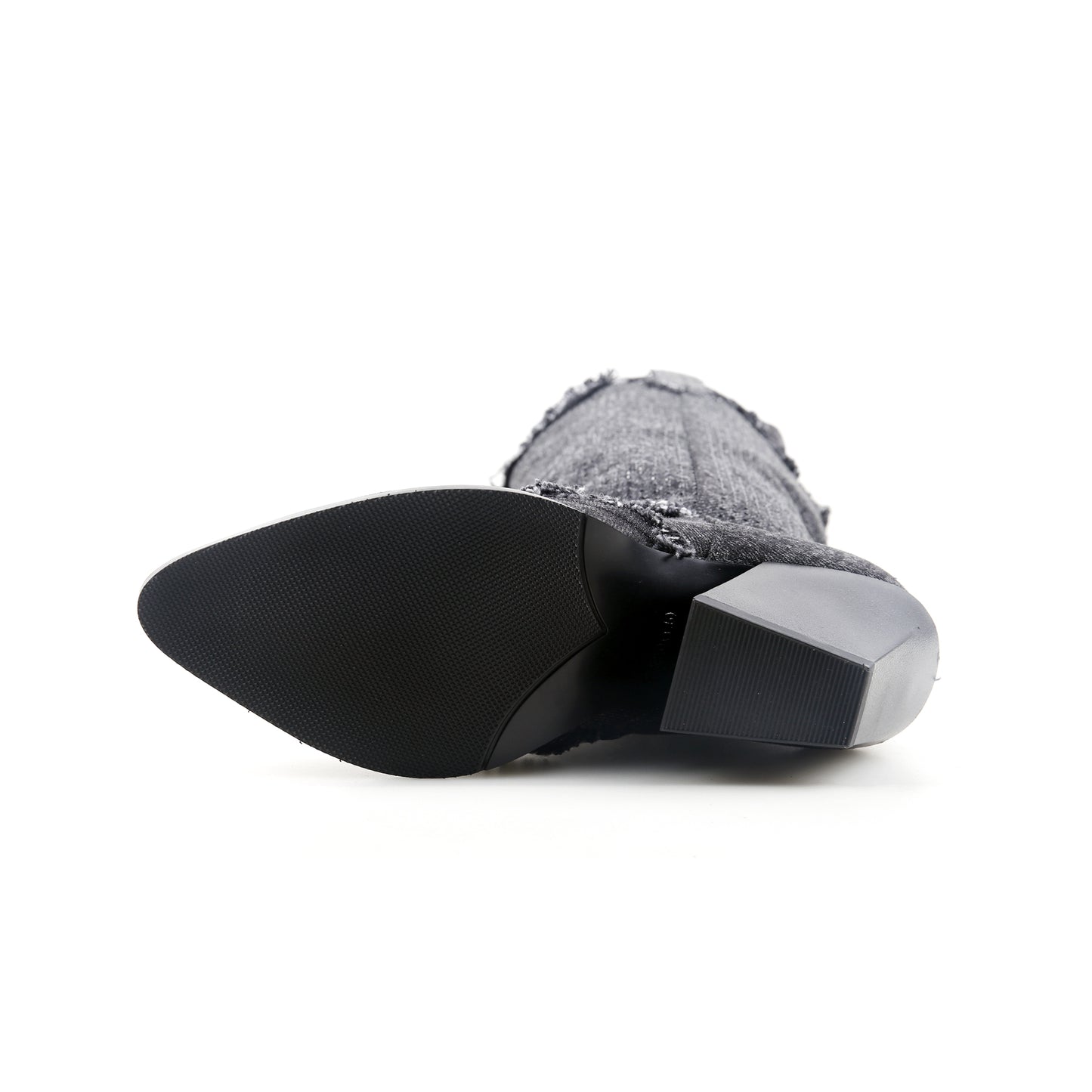 distressed denim cowgirl boots all black 10