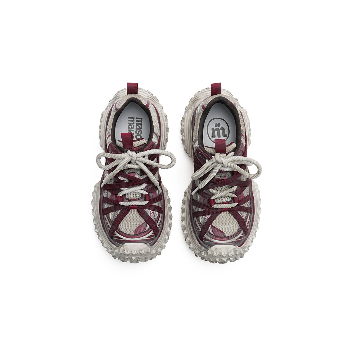 distressed platform casual sneakers all wine 5