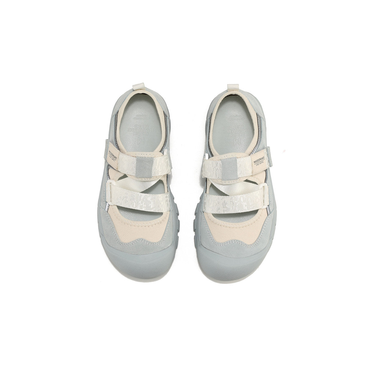 distressed velcro strap sneakers all grey 5