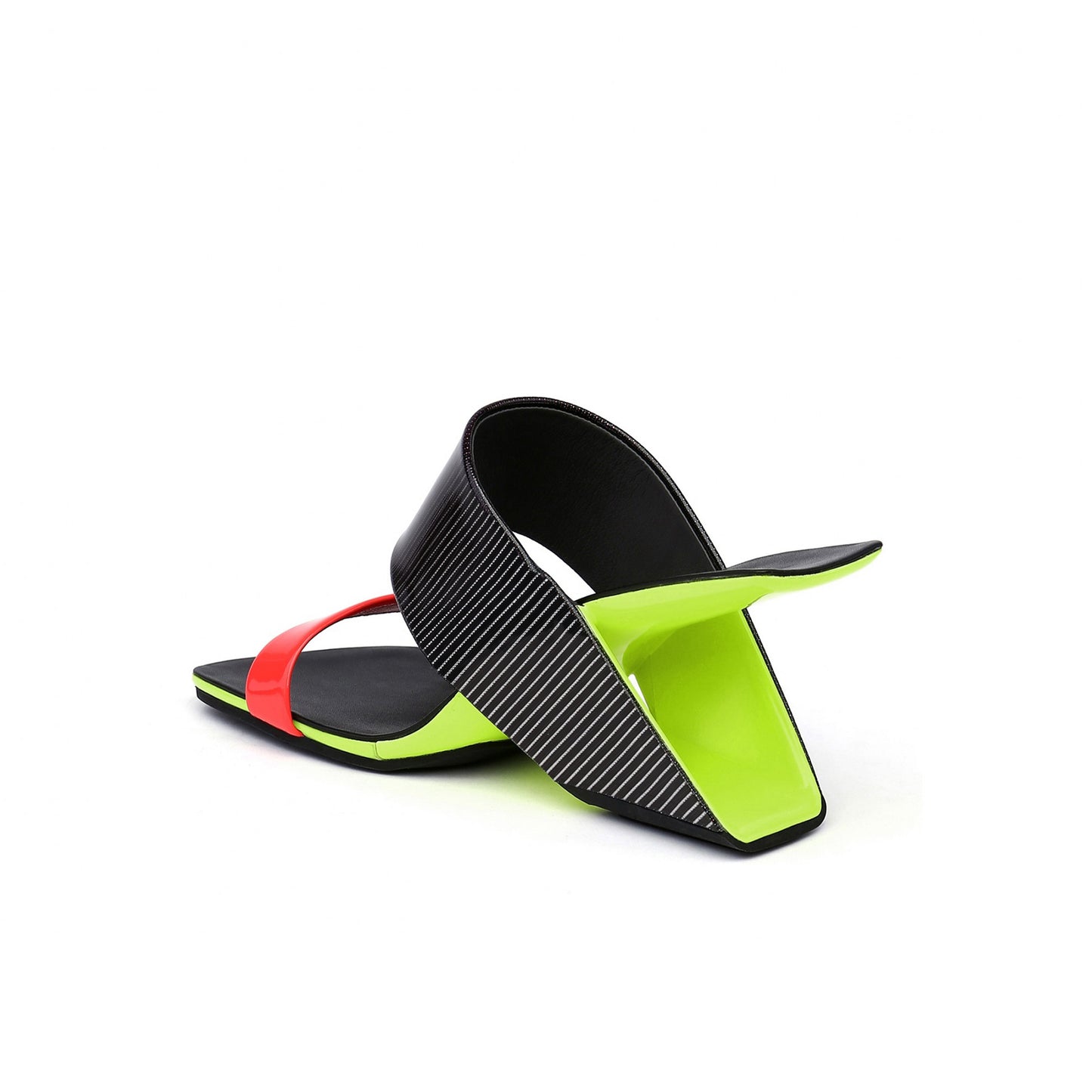 double strap hollow heels all red 4