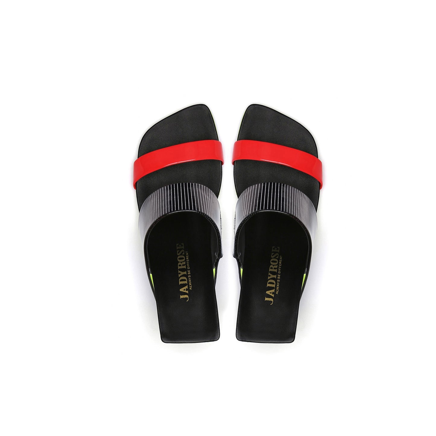 double strap hollow heels all red 6