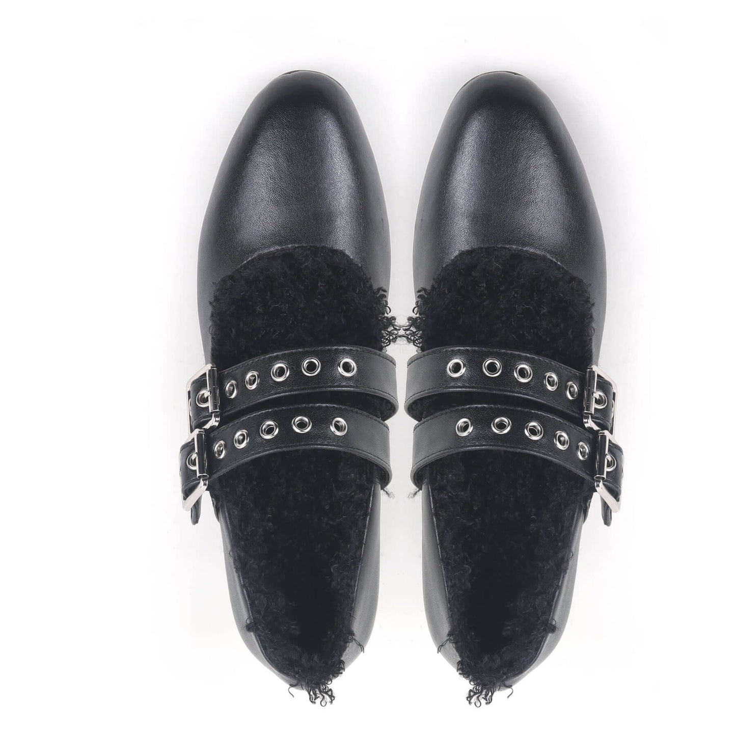 double strap mary jane shoes all black 8