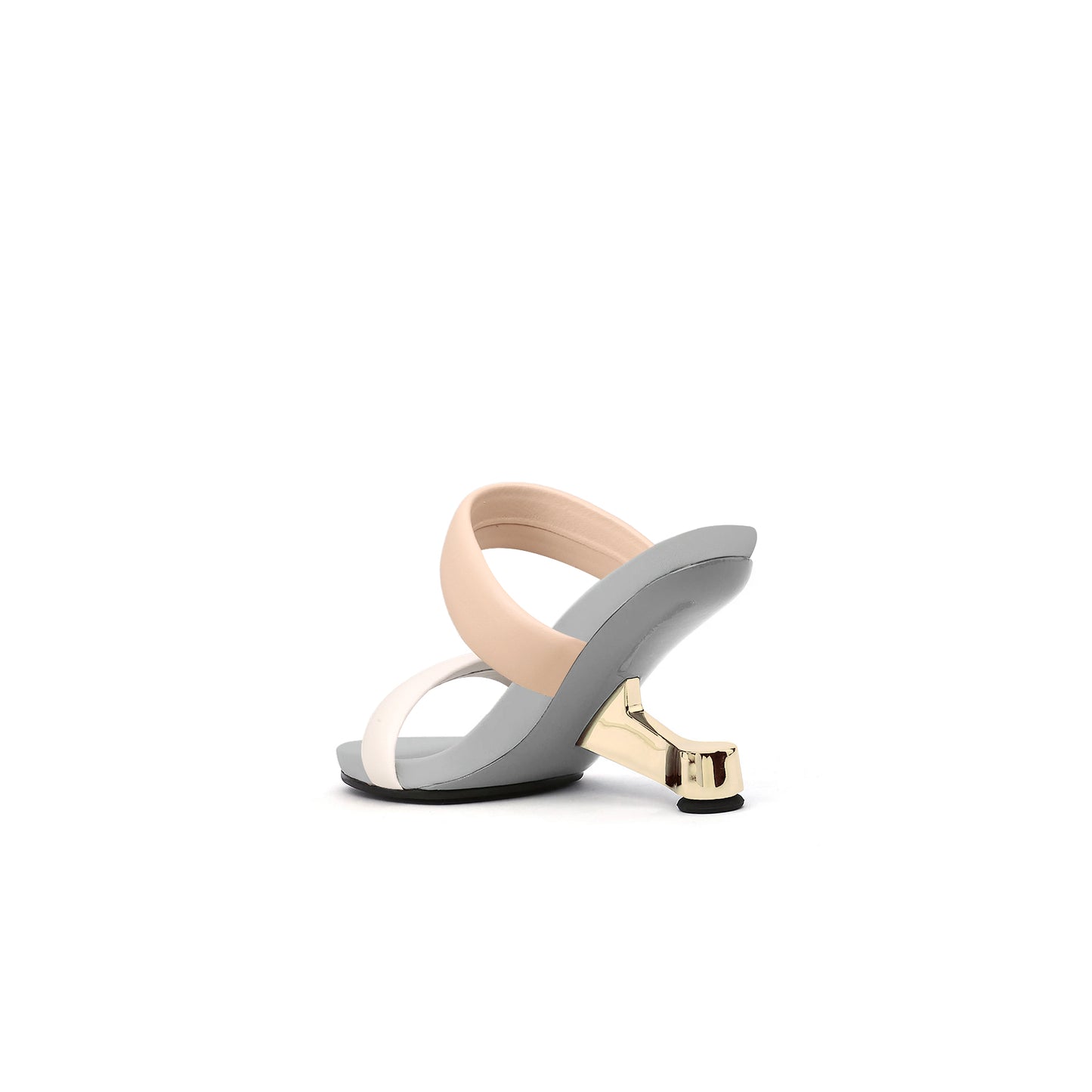 double strap pivot heel sandals all apricot 4