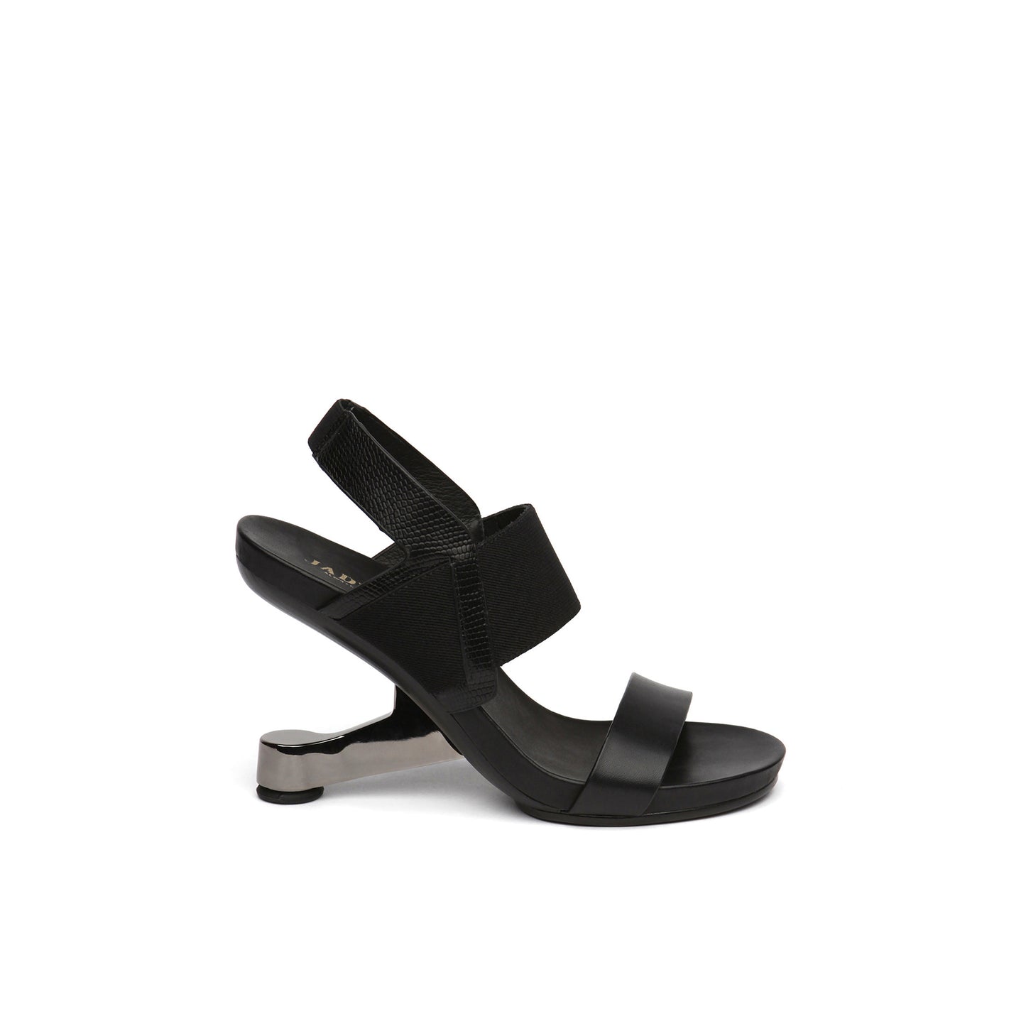 double strap slingback sandals all black 3