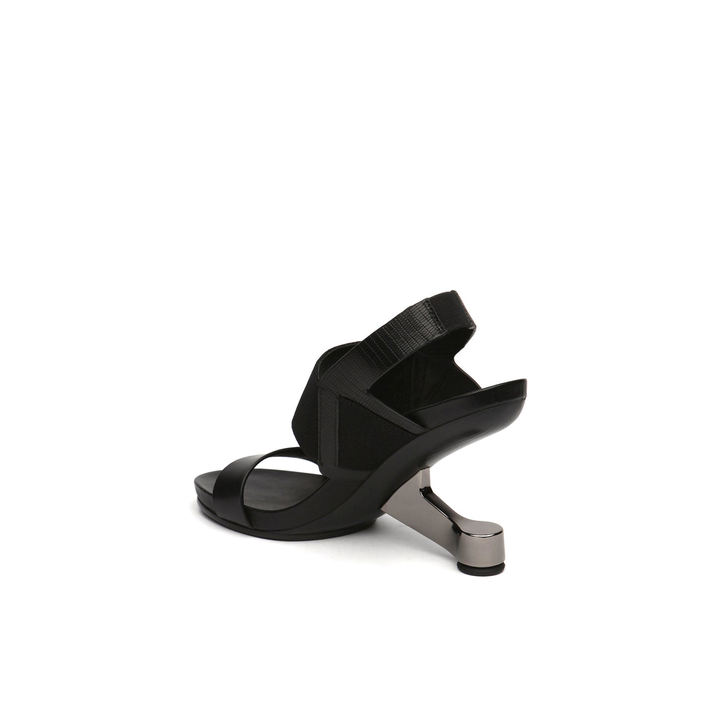 double strap slingback sandals all black 4
