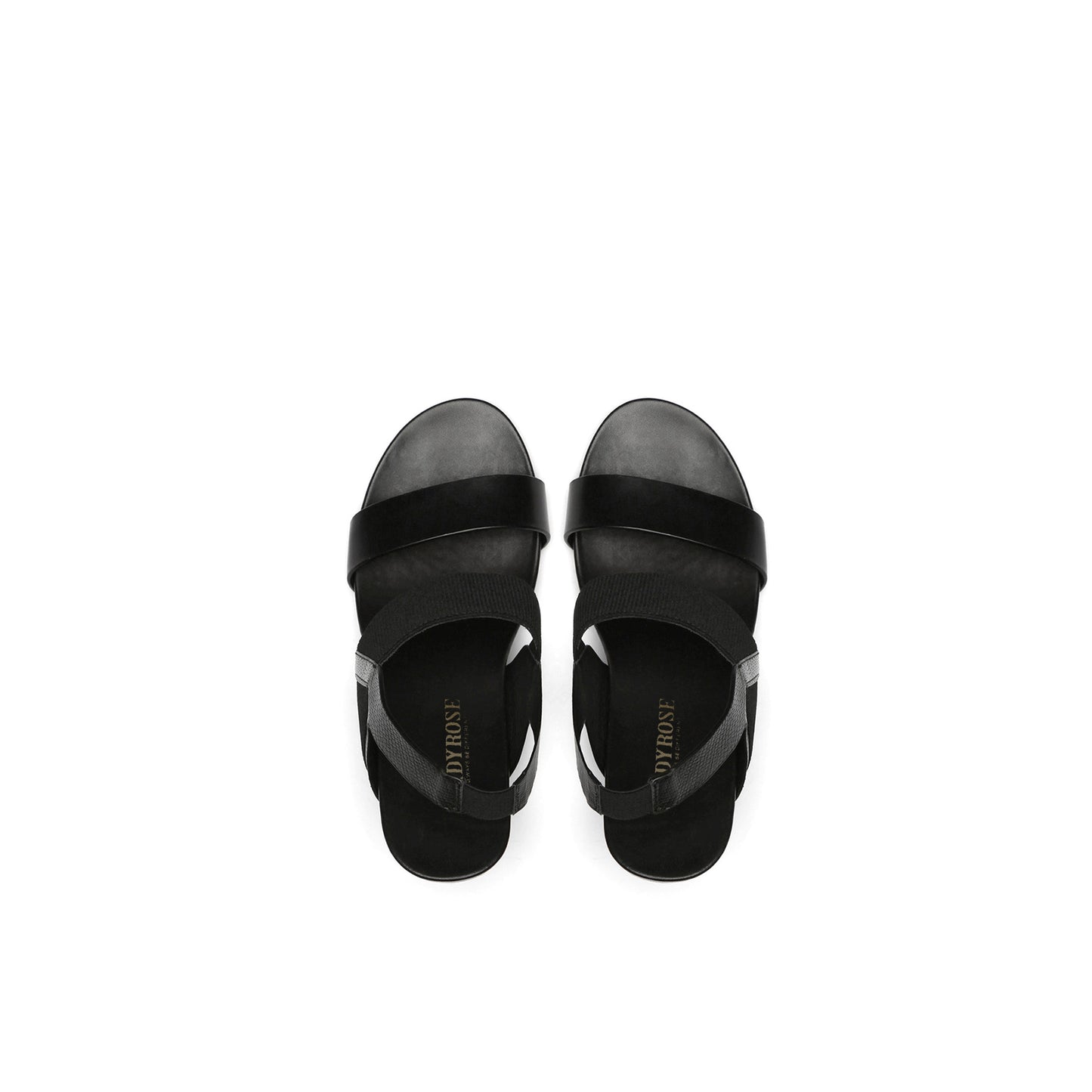 double strap slingback sandals all black 6