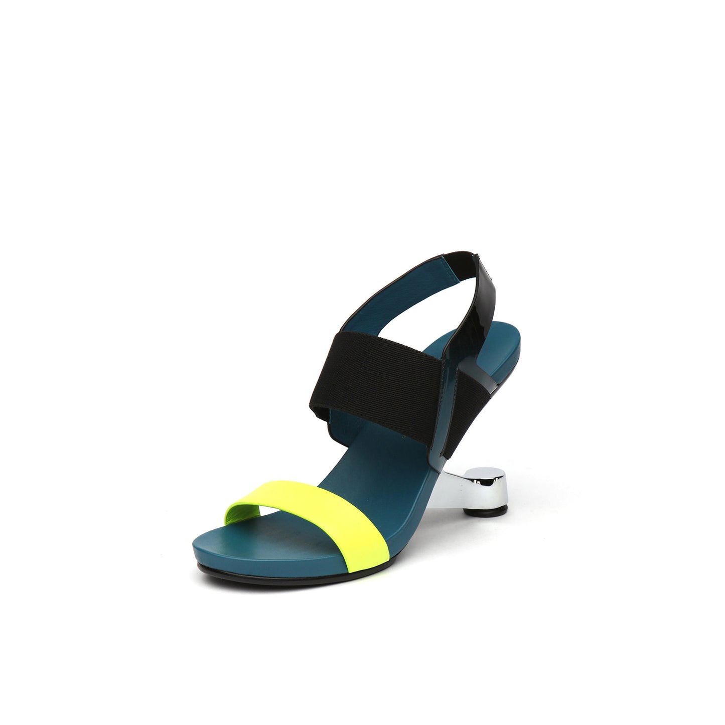 double strap slingback sandals all green 2