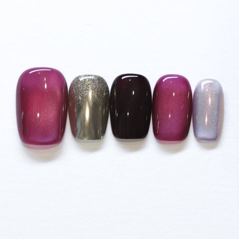 Dragon Fruit Cat-Eye Press-On Nails