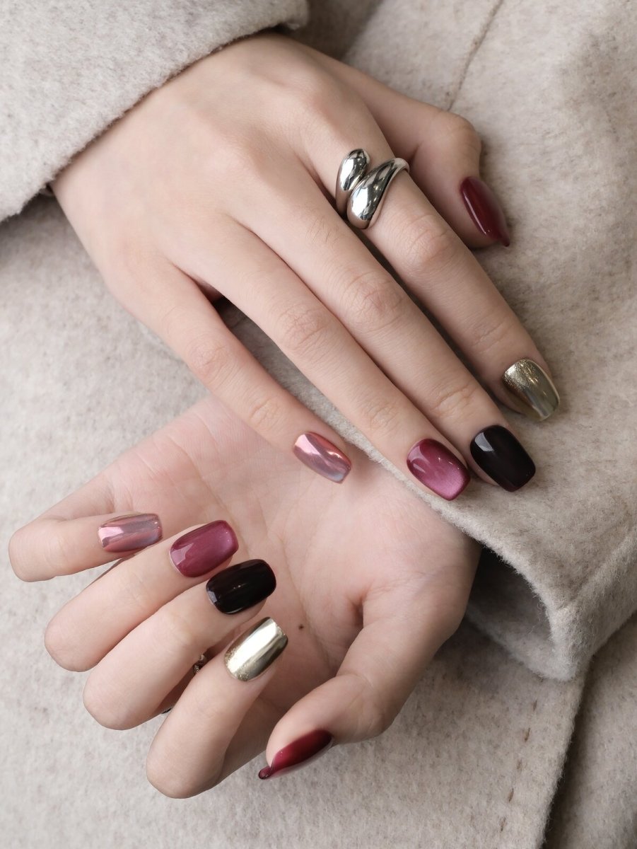 Dragon Fruit Cat-Eye Press-On Nails