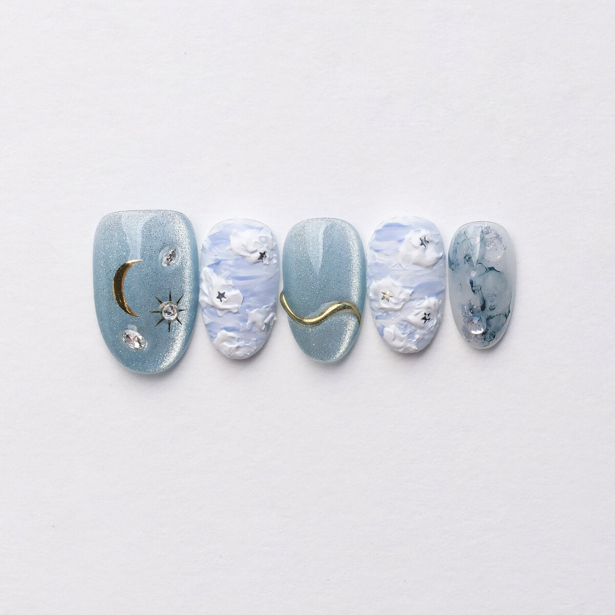 Dreamy Galaxy 3D Press-On Nails