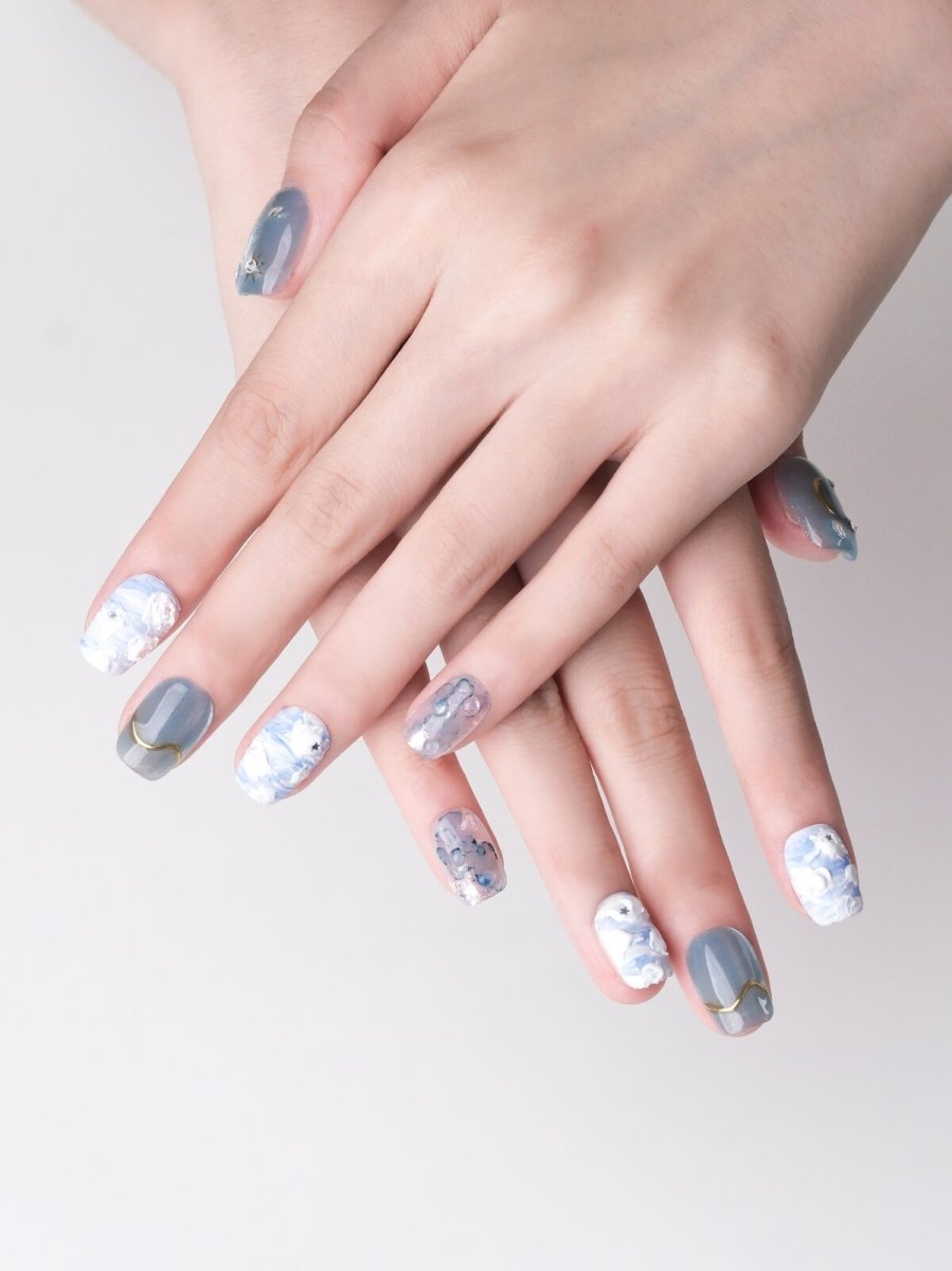 Dreamy Galaxy 3D Press-On Nails
