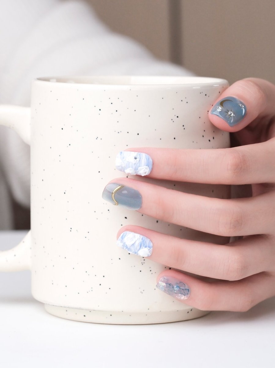 Dreamy Galaxy 3D Press-On Nails