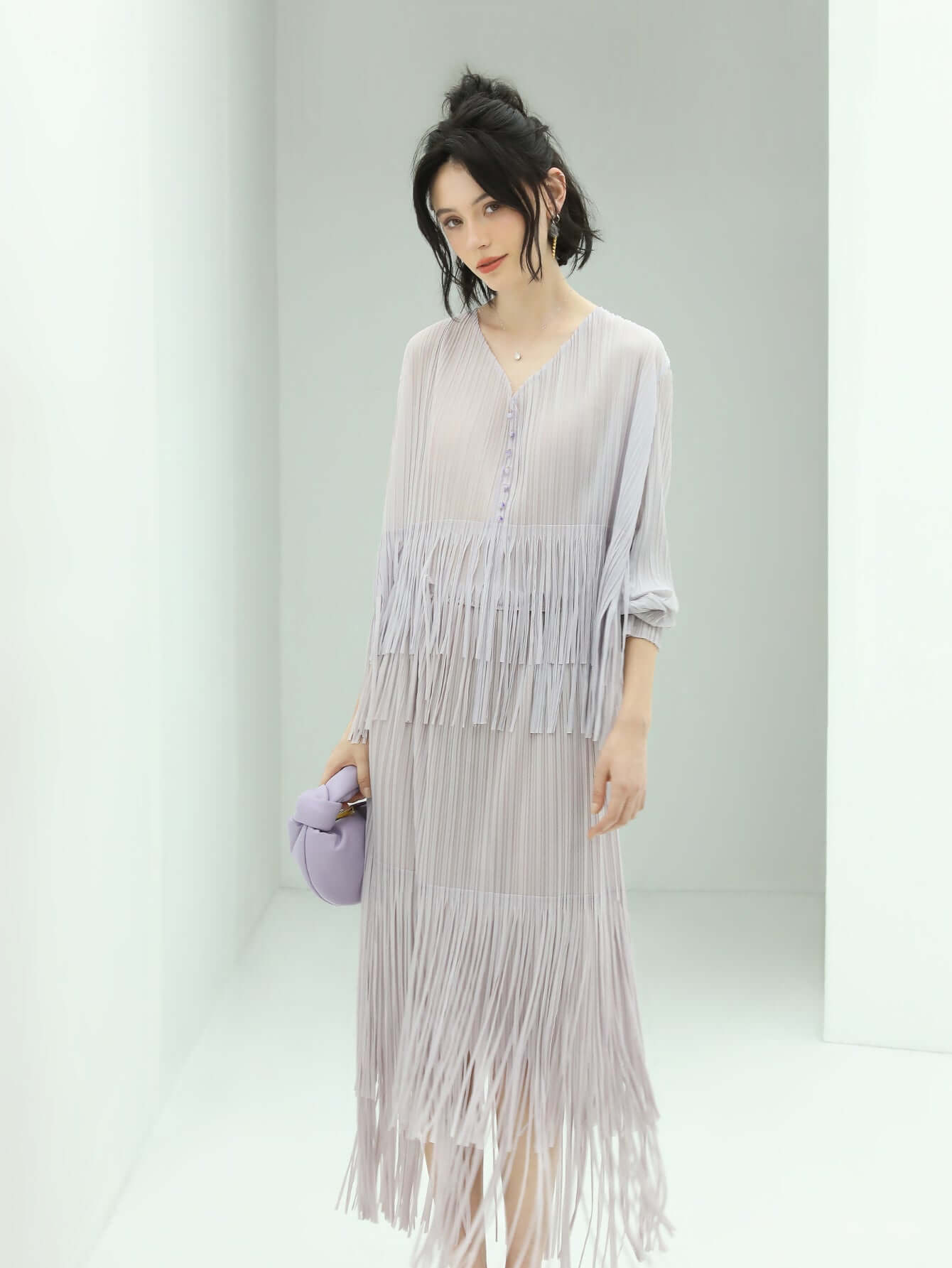 dreamy pleated lilac chiffon shirt all lilac 3