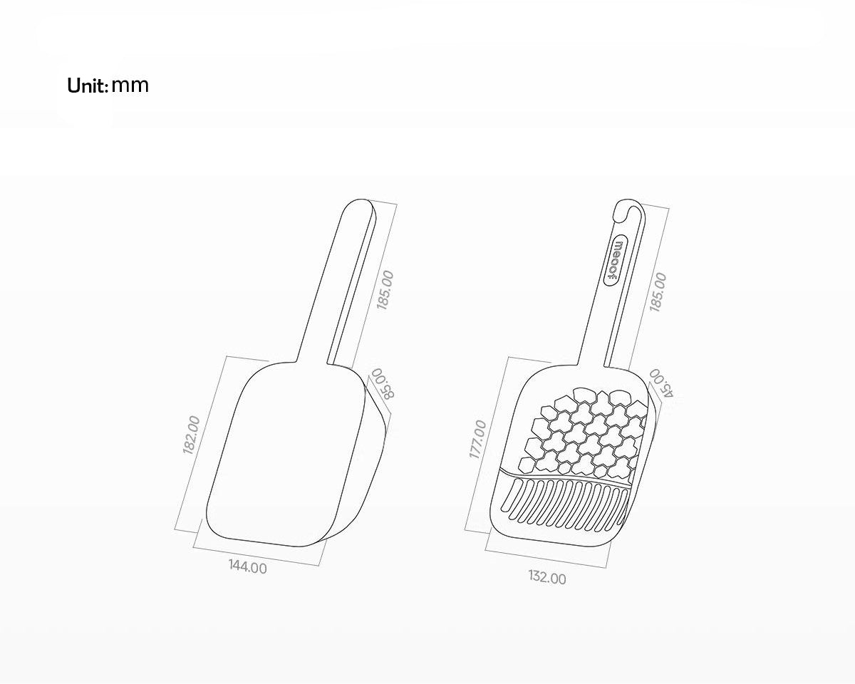 Dual - Zone Cat Litter Scoop & Waste Shovel Set