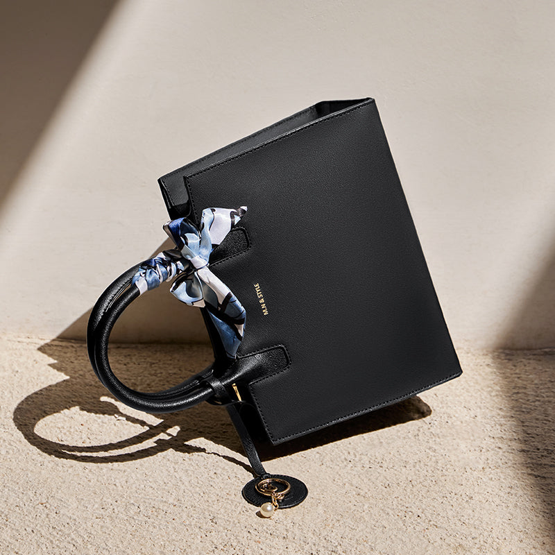 duchess top handle leather bag black 5