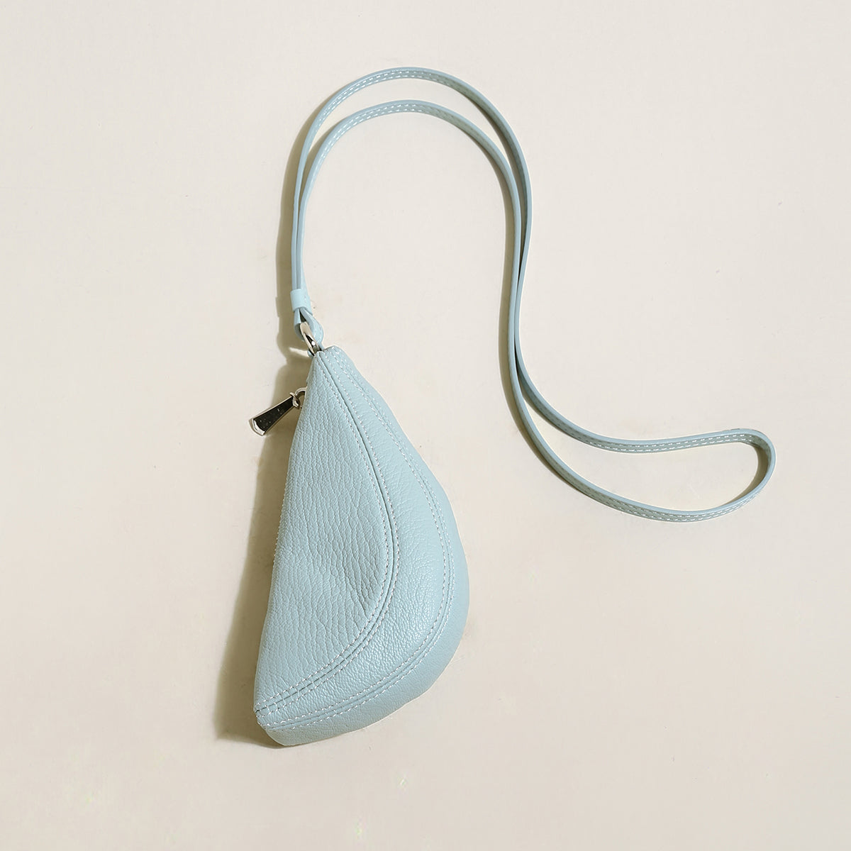 dumpling mini tie bag charm blue 1