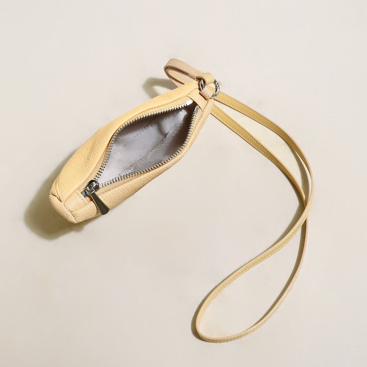 dumpling mini tie bag charm yellow 3