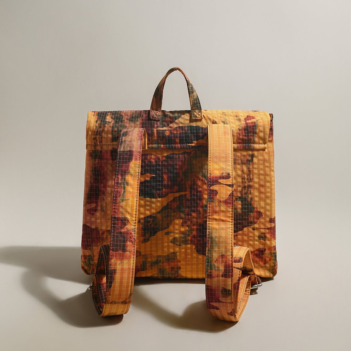 Earthy Camo Ripstop Backpack – Ultra-Lightweight Drawstring Backpack with Embroidered Logo