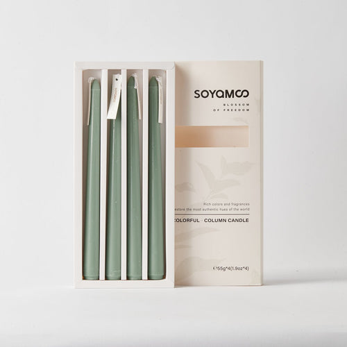 Ebony Bergamot Colored Taper Candles