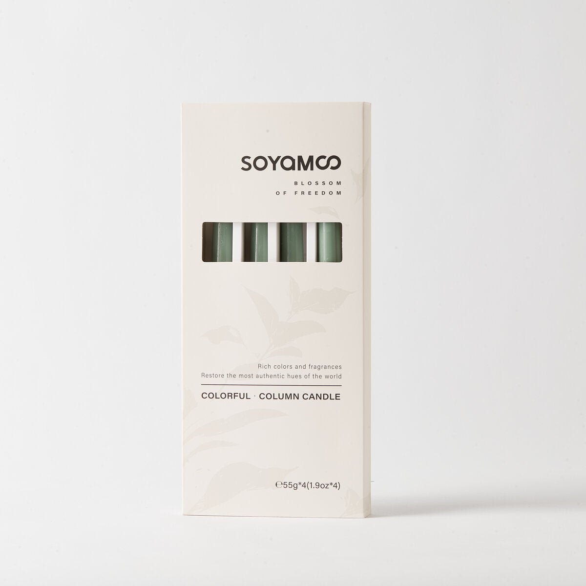 Ebony Bergamot Colored Taper Candles