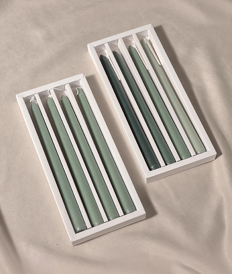 Ebony Bergamot Colored Taper Candles