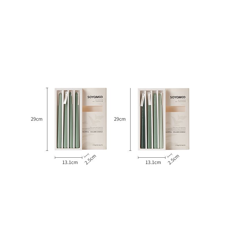 Ebony Bergamot Colored Taper Candles